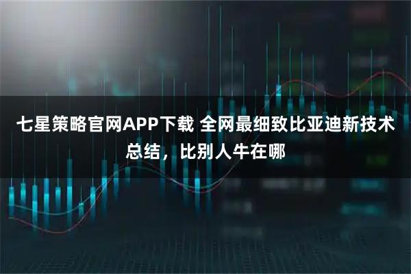 七星策略官网APP下载 全网最细致比亚迪新技术总结，比别人牛在哪